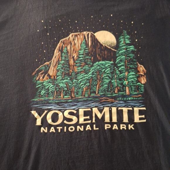 Yosemite National Part Columbia Black Graphic T-Shirt Size 4X Cotton - Picture 2 of 8